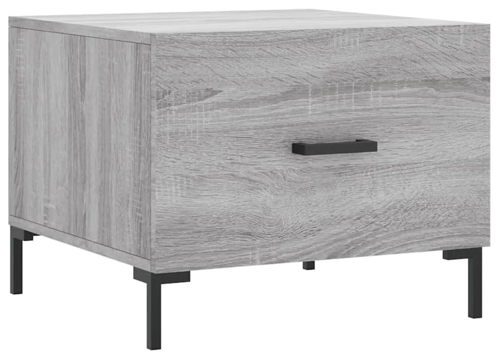 Mesas de centro 2 pcs 50x50x40 cm madeira proc. sonoma cinza