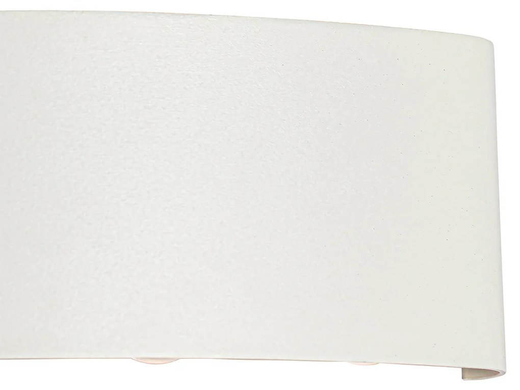 Candeeiro de parede exterior branco com LED 6 luzes IP54 - Silly Moderno