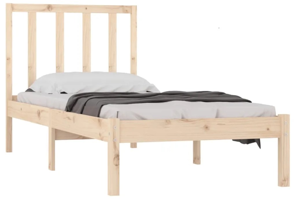 Estrutura de cama solteiro 90x190 cm pinho maciço