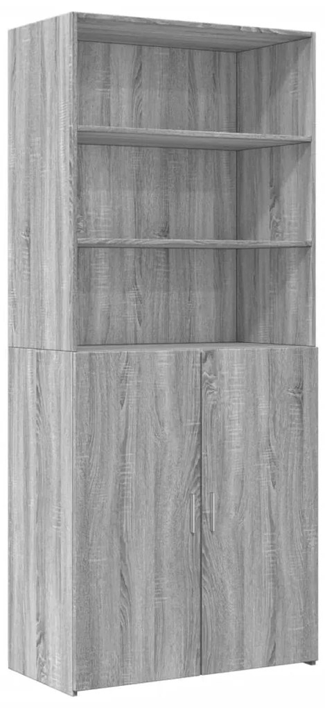 Armário alto 80x42,5x249 cm derivados de madeira cinza sonoma