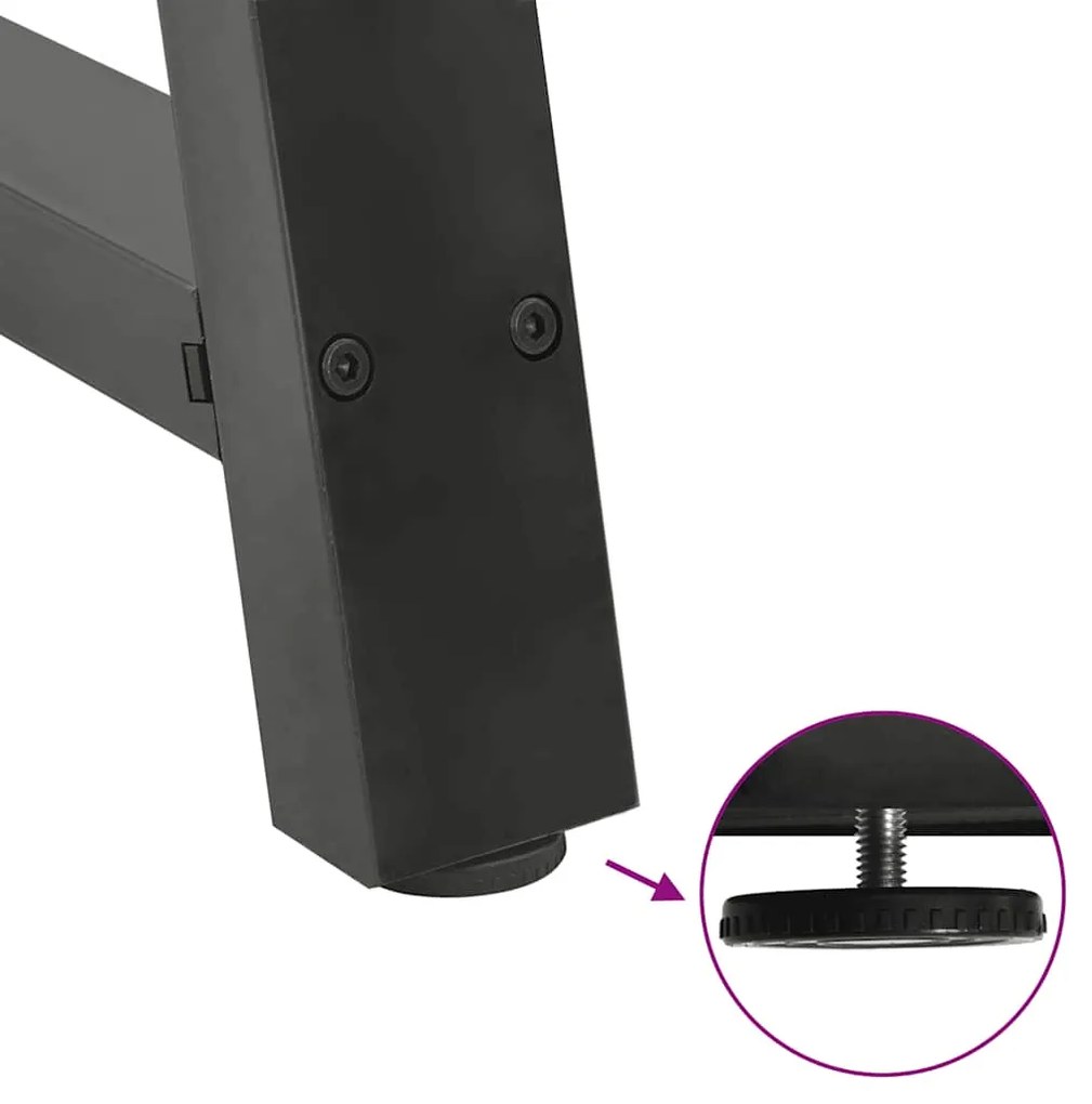 Pés para mesa de jantar em formato A, 2 peças, antracite, 100x(72-73)