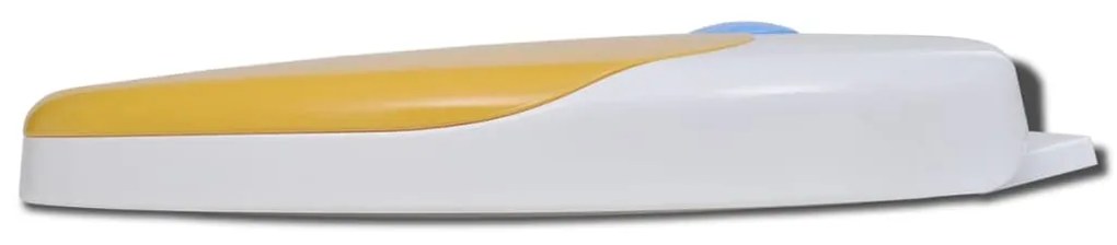 Tampos sanita tampas fecho suave 2pcs plástico branco e amarelo