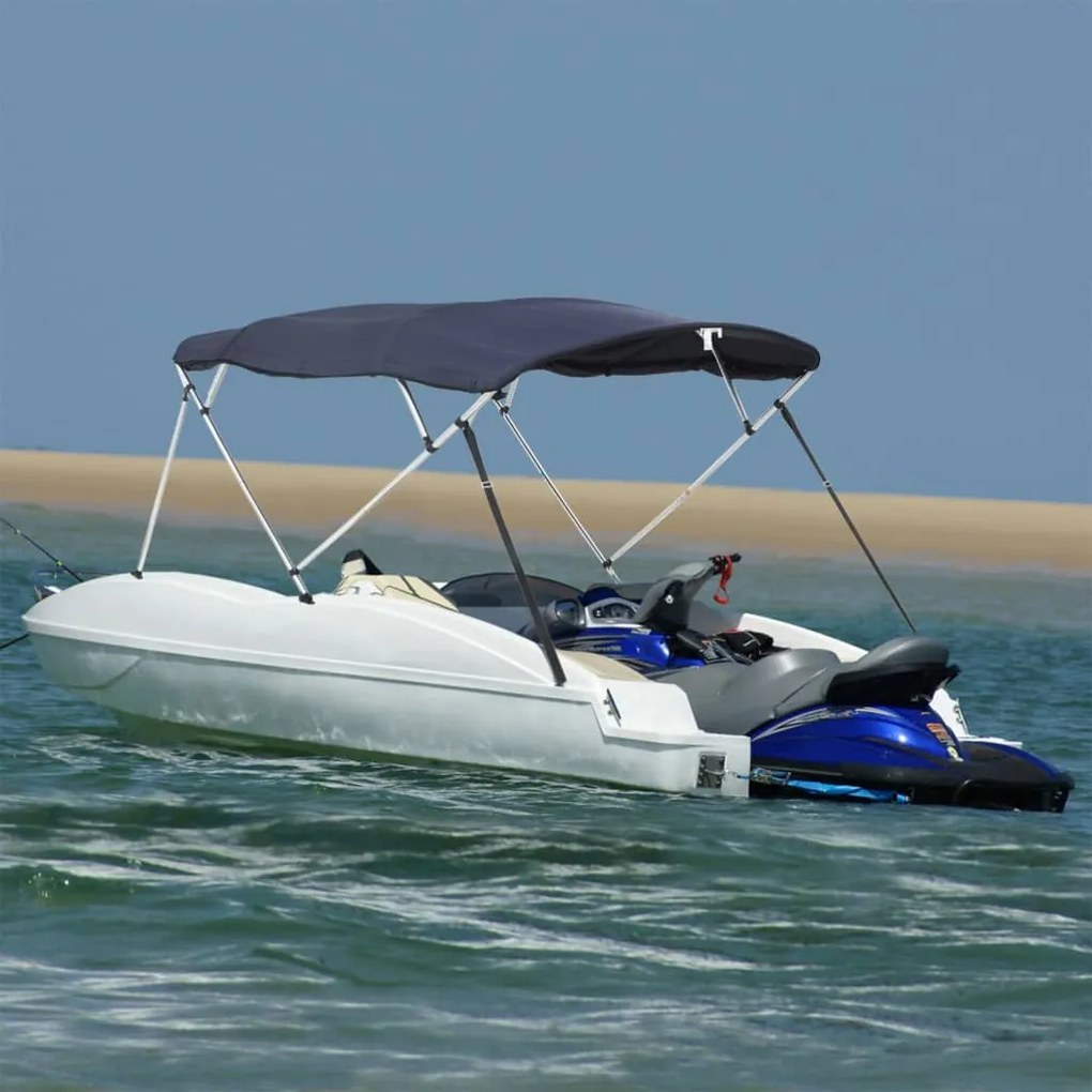 vidaXL Toldo de 4 arcos Bimini c/ paredes laterais 243x(185-198)x137cm
