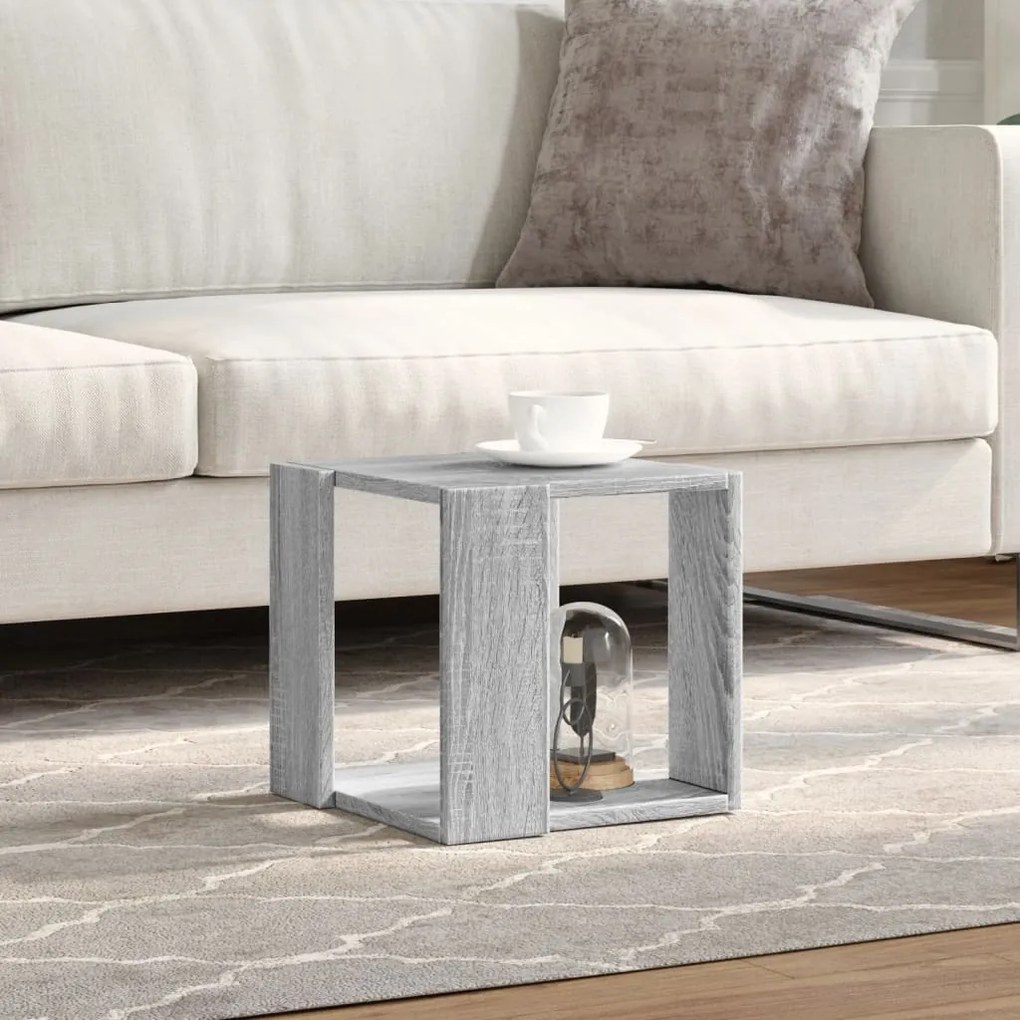 Mesa de centro 32x32x30 cm derivados de madeira cinzento sonoma