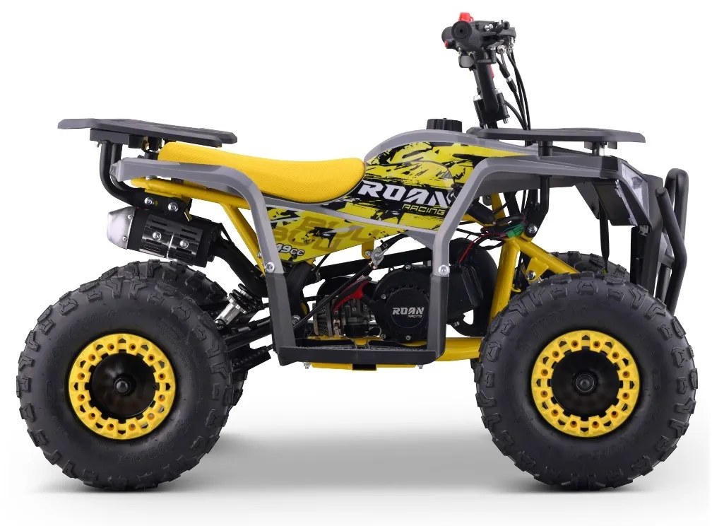 MINI MOTO 4 GASOLINA PARA CRIANÇAS Bull 49cc tipo ATV Amarela
