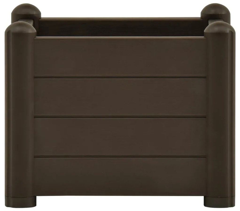 Canteiro elevado para jardim PP 43x43x35 cm moca