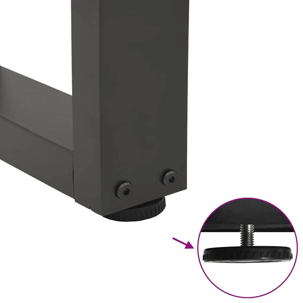 Pés para mesa de jantar em forma de V, 3 peças, antracite, 80x(72-73,3