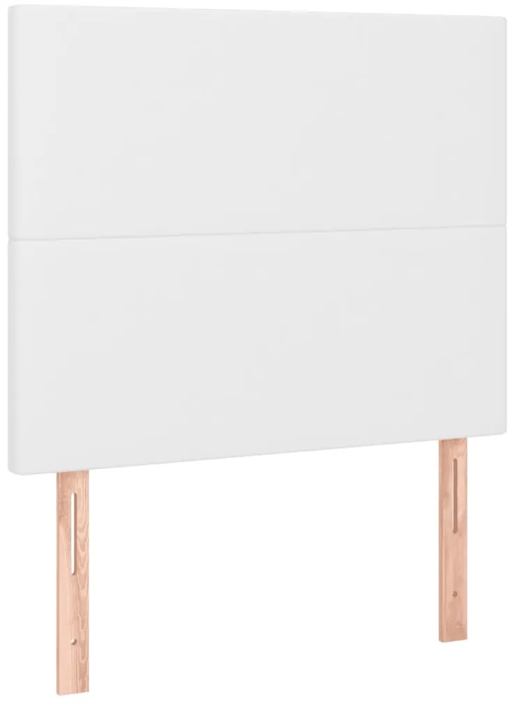 Estrutura cama c/ cabeceira 120x200 cm couro artificial branco