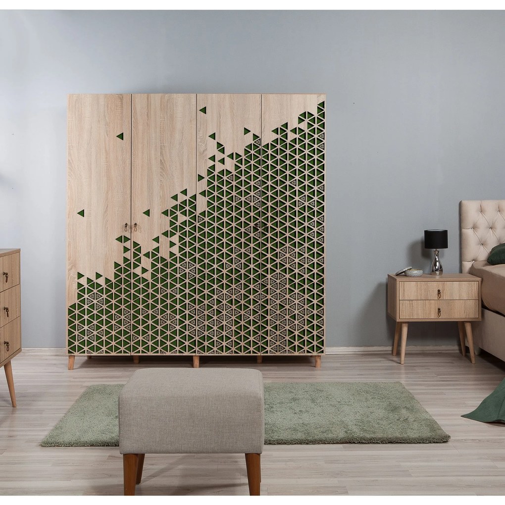 Roupeiro Imaj – Carvalho Sonoma – 180x192x52 cm