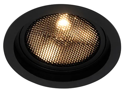 LED Foco embutido inteligente preto ajustável Incl. Wifi GU10 111mm - Coop 111 Honey