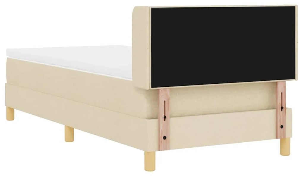 Cama Box com Colchão em Creme, 80 x 200 cm