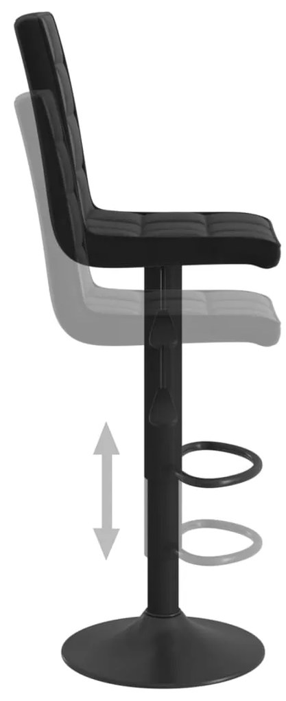 Bancos de bar 2 pcs veludo preto
