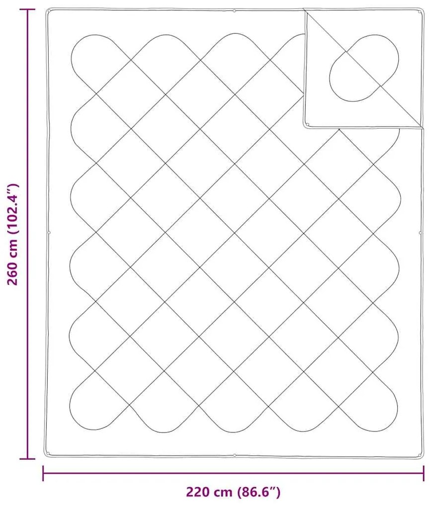 Colchas &amp; Edredons Branco 260 x 220 cm Microfibra