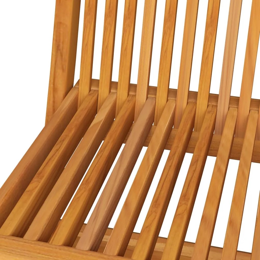 Cadeiras de jardim c/ almofadões xadrez cinzento 8 pcs teca