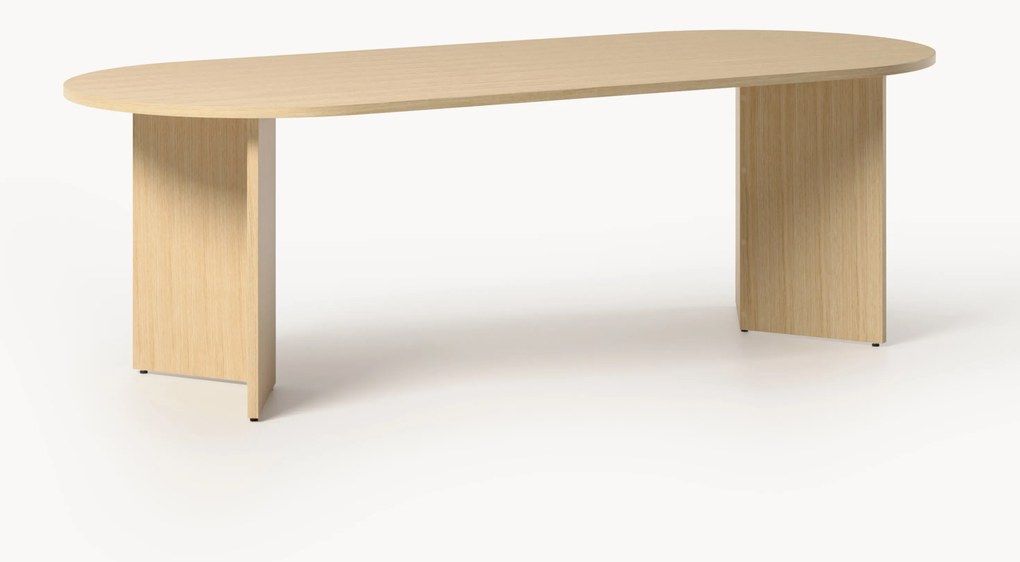 Mesa de jantar oval em madeira Toni, vários tamanhos