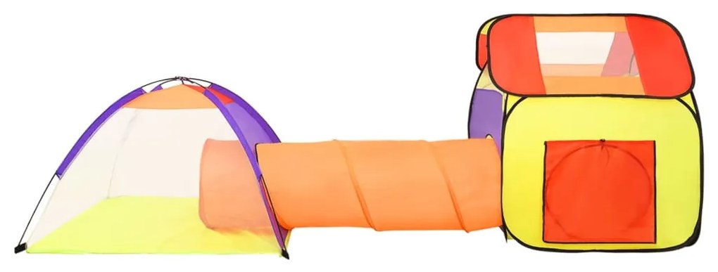 Tenda de brincar infantil com 250 bolas 338x123x111 cm multicor