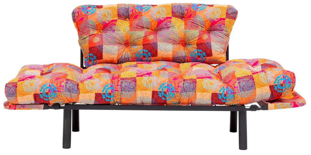Sofá-Cama de 2 Lugares Nitta – Multicolor – 155x80x70 cm