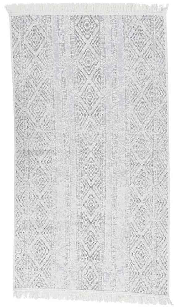 vidaXL Tapete 120x180 cm algodão cinzento-claro