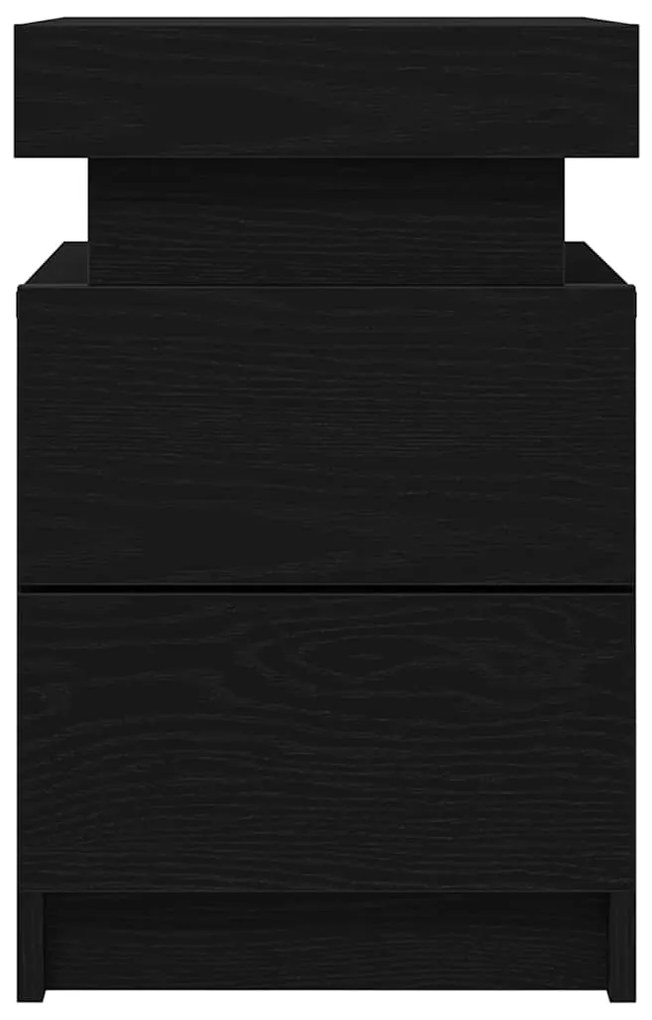 Cômoda de Canto vidaXL com Luzes LED 2 pcs Carvalho Preto 35x39x55 cm
