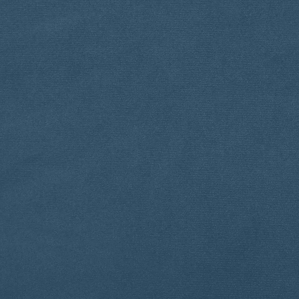 Cama box spring colchão LED 120x190cm couro artif. azul-escuro