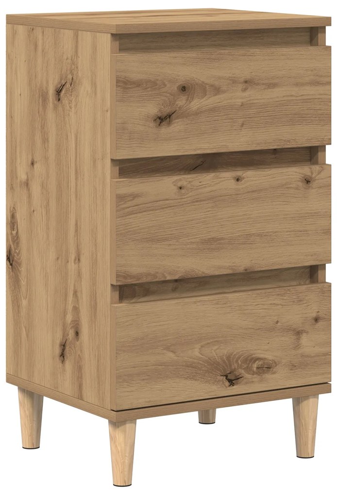 Mesa de cabeceira vidaXL Carvalho Artisan 40x35x70 cm Madeira de engen