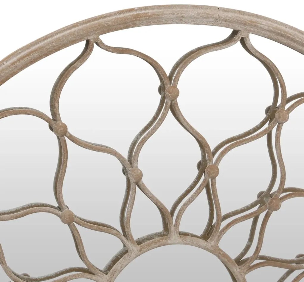 Espelho de jardim p/ uso exterior ferro 40x3 cm cor de areia