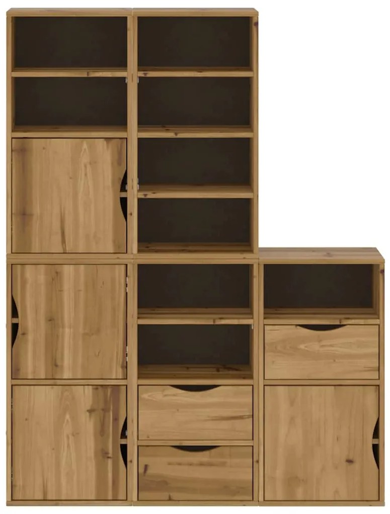 Móveis de apoio 5 pcs ODDA 40x24x79 cm pinho de madeira maciça