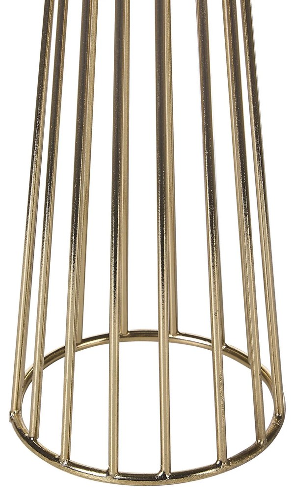 Conjunto de 2 castiçais em metal dourado e branco PORONG Beliani