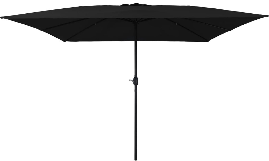 Parasol de Jardim Quadrado vidaXL 295x245 cm Preto