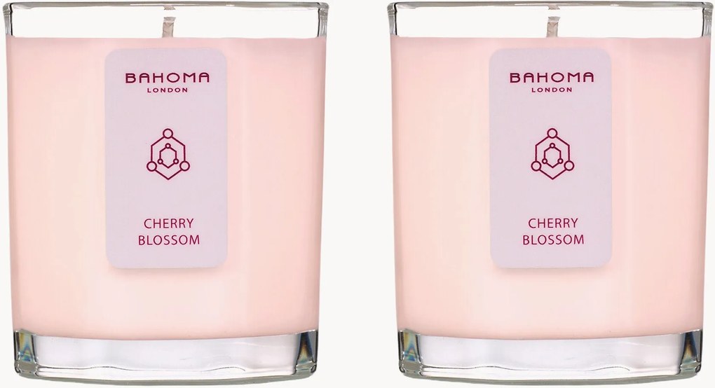 Velas perfumadas artesanais (flor de cerejeira), conjunto de 2