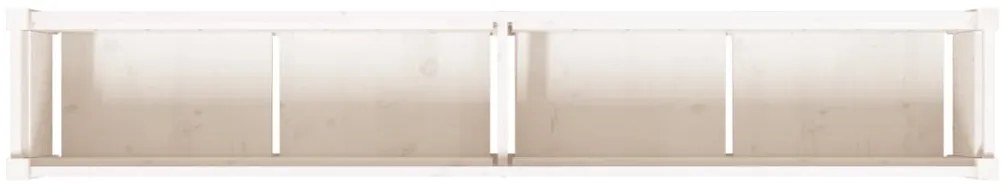 Vasos/floreiras de jardim 2 pcs madeira de pinho maciça branco