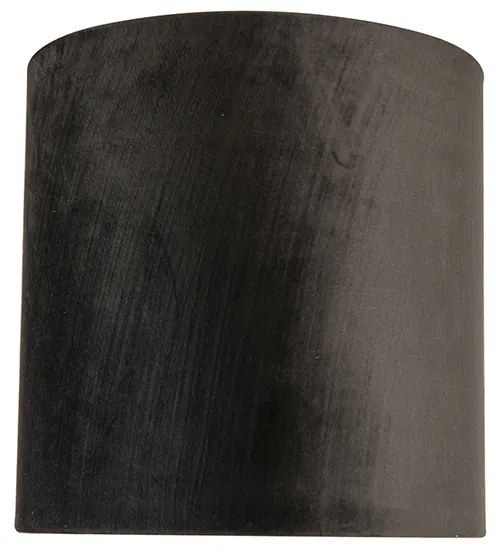 Abajur de veludo 25/25/25 preto - dourado