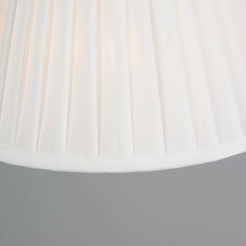 Candeeiro de suspensão retro creme 25 cm - Plisse Retro