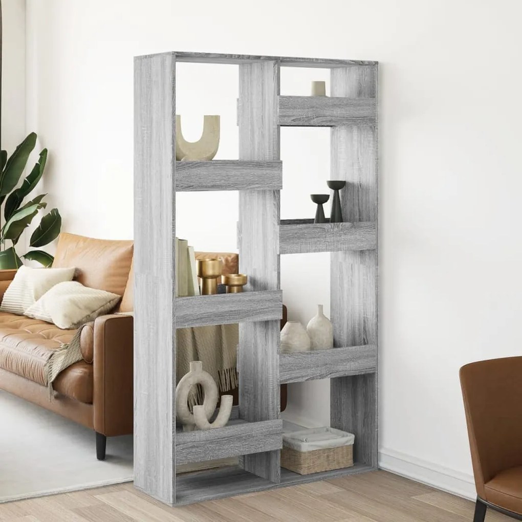 vidaXL Divisória 100x33x175 cm derivados de madeira cinzento sonoma