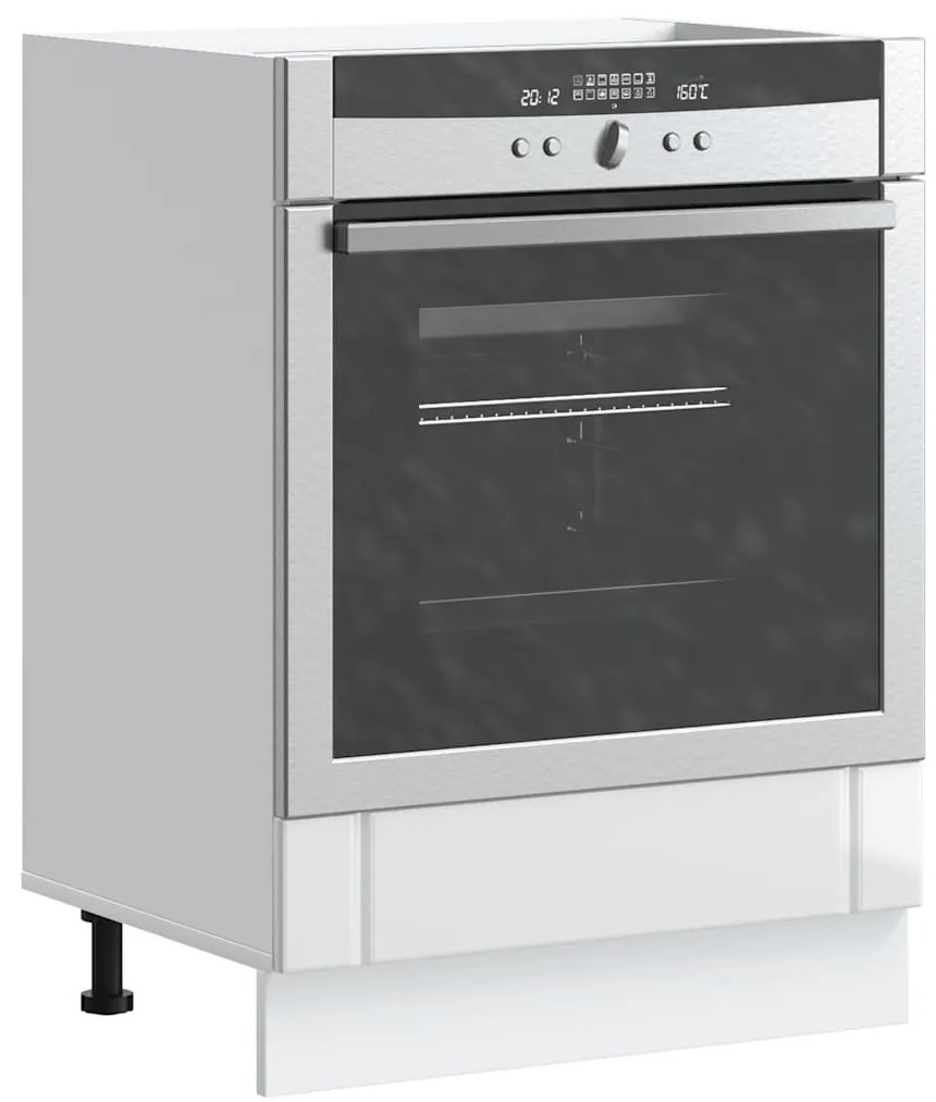 Armário Forno Lucca derivados de madeira branco brilhante