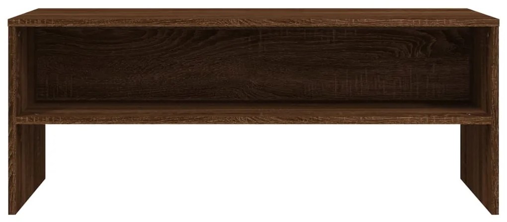 Móvel de TV 100x40x40 cm madeira processada cor carvalho castanho