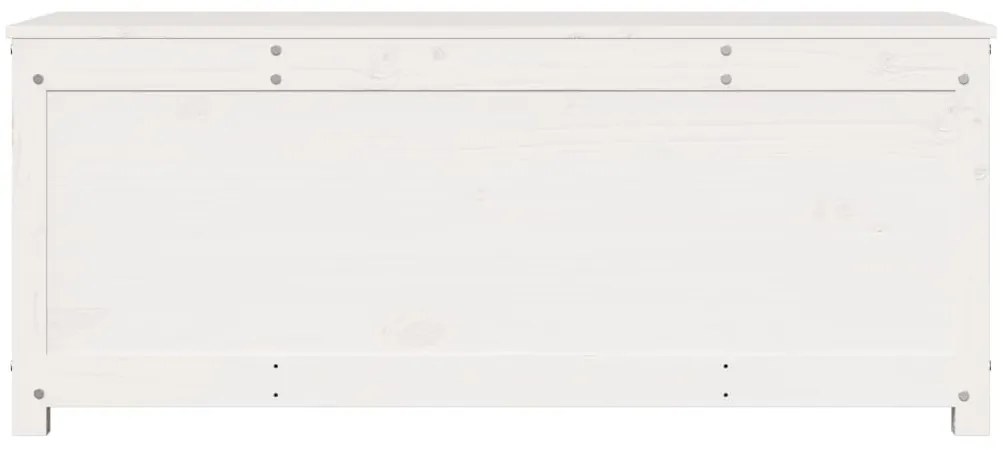 Caixa de arrumação 110x50x45,5cm madeira de pinho maciça branco