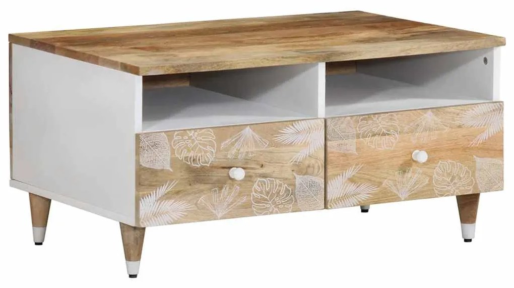 vidaXL Mesa de centro 80x54x40 cm madeira de mangueira maciça