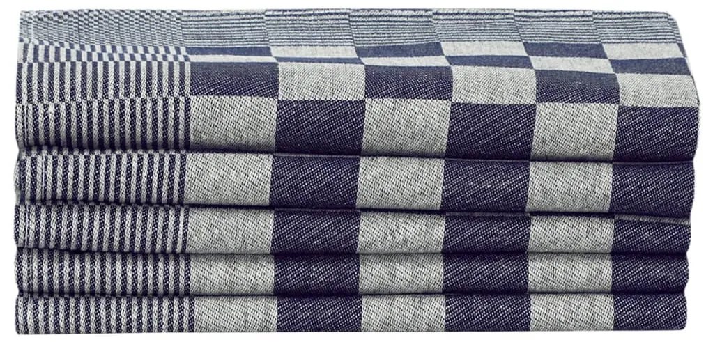 Conjunto de panos de cozinha 50 pcs algodão azul e branco