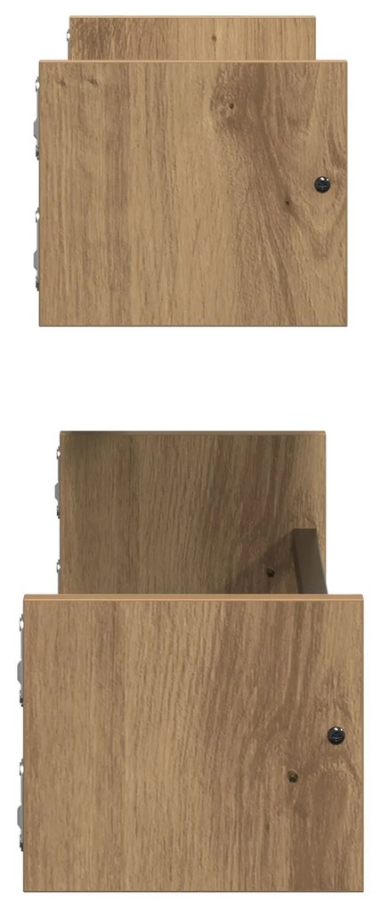 Prateleiras 2 pcs Carvalho Artisan 60x16x14 cm Madeira Engenharia