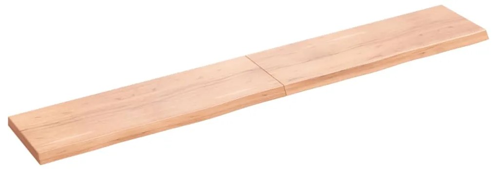 vidaXL Prateleira de parede 180x30x(2-4) cm carvalho tratado castanho