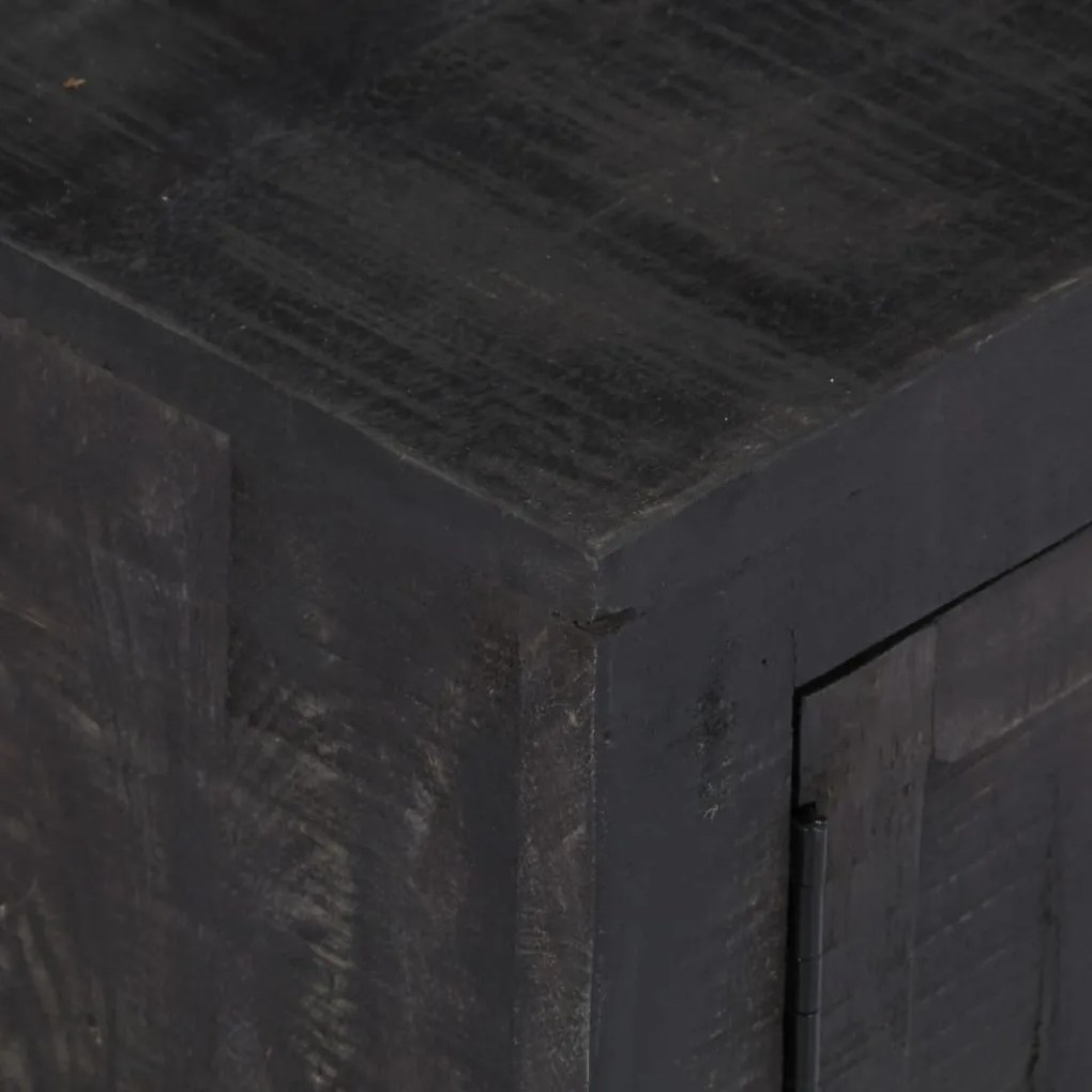 Móvel de TV 118x30x40 cm madeira de mangueira maciça preto