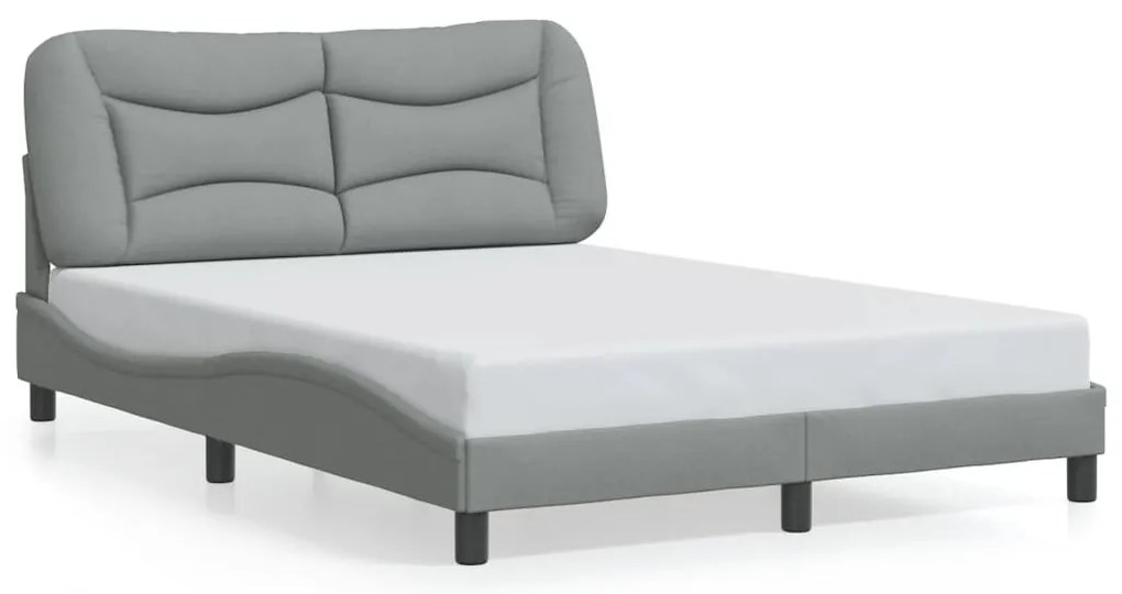 Estrutura de cama com LED sem colchão 120x200 cm tecido