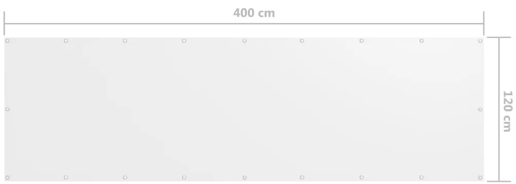 Tela de varanda 120x400 cm tecido Oxford branco