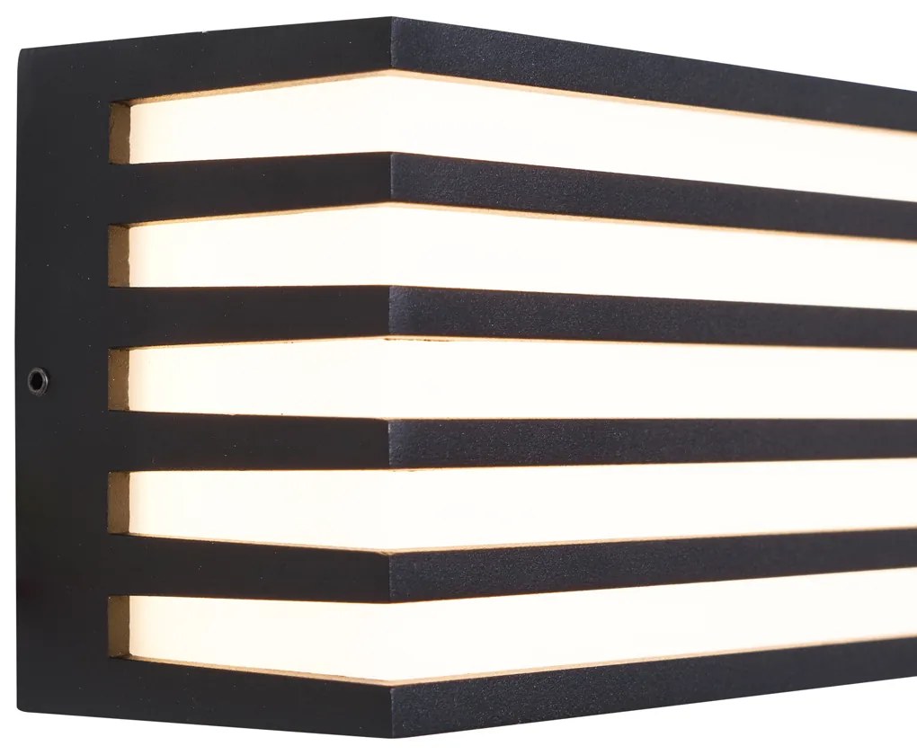 Candeeiro de parede exterior moderno preto incl. LED IP65 - Jail Moderno