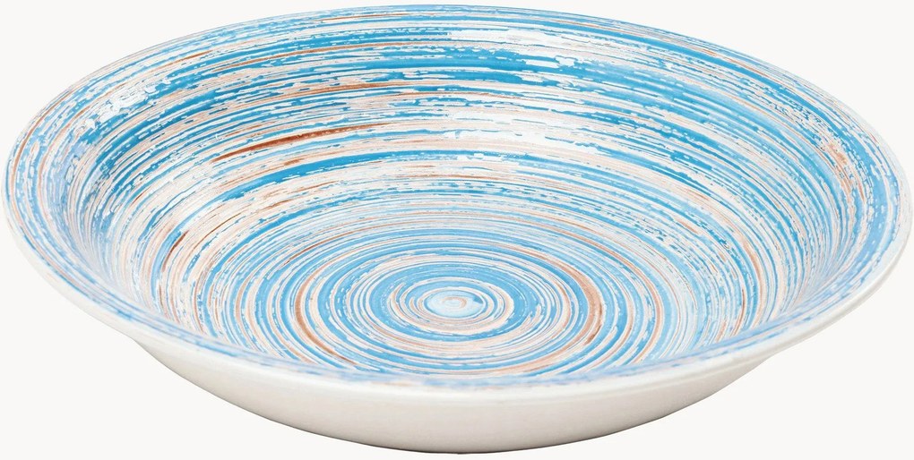 Pratos de sopa artesanais Swirl, conjunto de 6