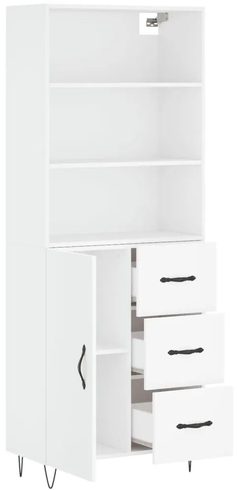 Armário alto 69,5x34x180 cm derivados de madeira branco