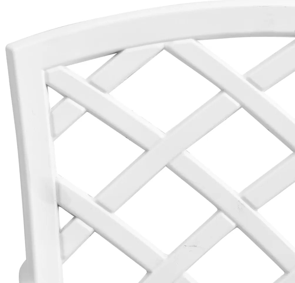 3 pcs conjunto de bistrô alumínio fundido branco
