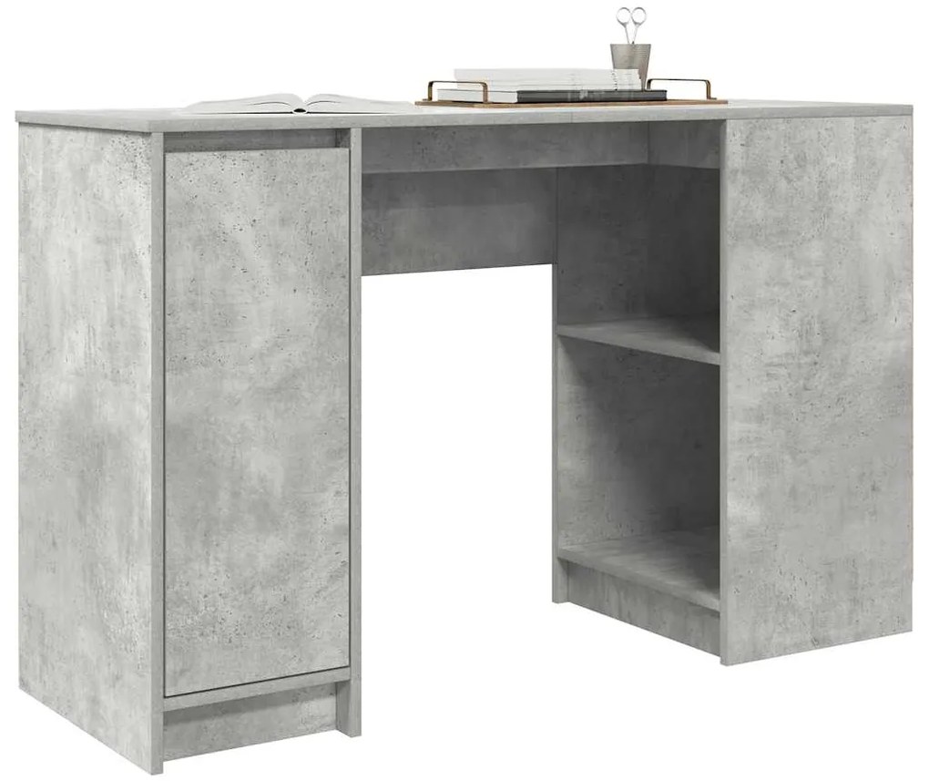 Secretária 120x42x76 cm derivados de madeira cinza cimento