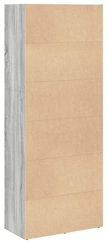 Estante 60x30x152 cm derivados de madeira cinzento sonoma
